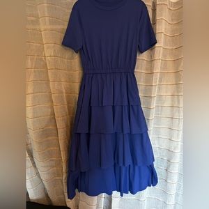 Blue shein layered dress